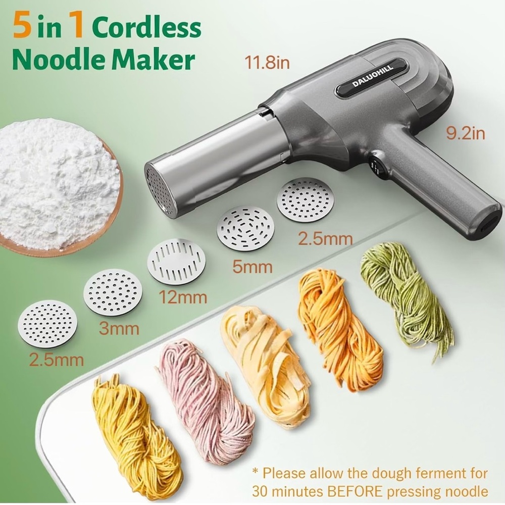 Handheld Electric Pasta Maker & Pasta Drying Rack Bundle - Picture 2 of 11